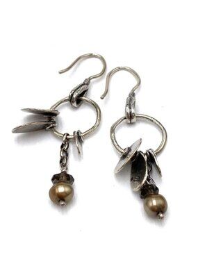 Silpada 925 Sterling Silver Retired Freshwater Pearls Earrings W1550